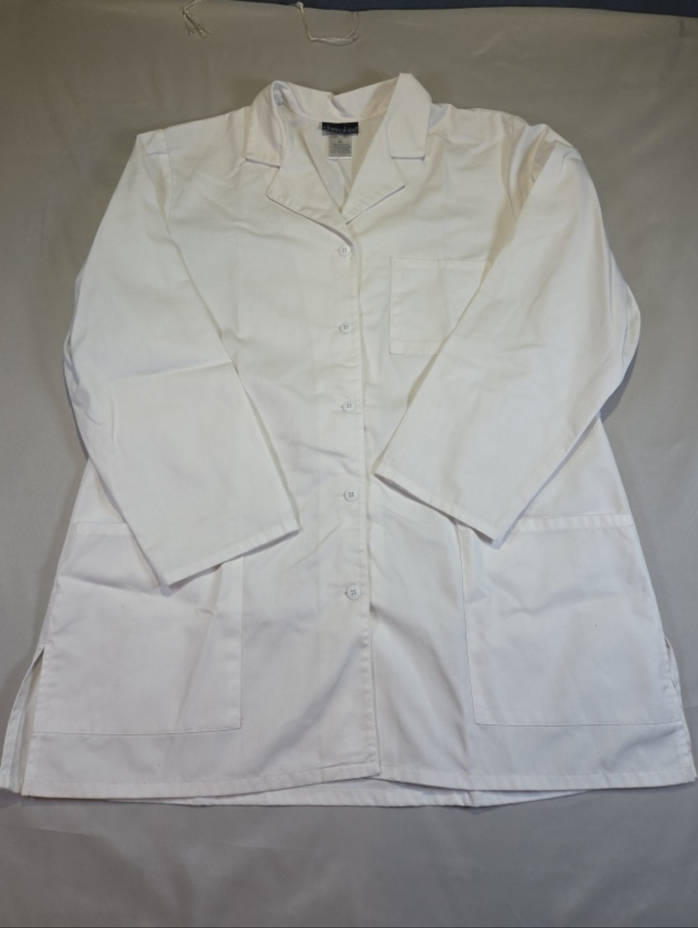 Cherokee Lab Coat 1462 Women's XL White Medical/ Lab Coat 32 in Long Button Up